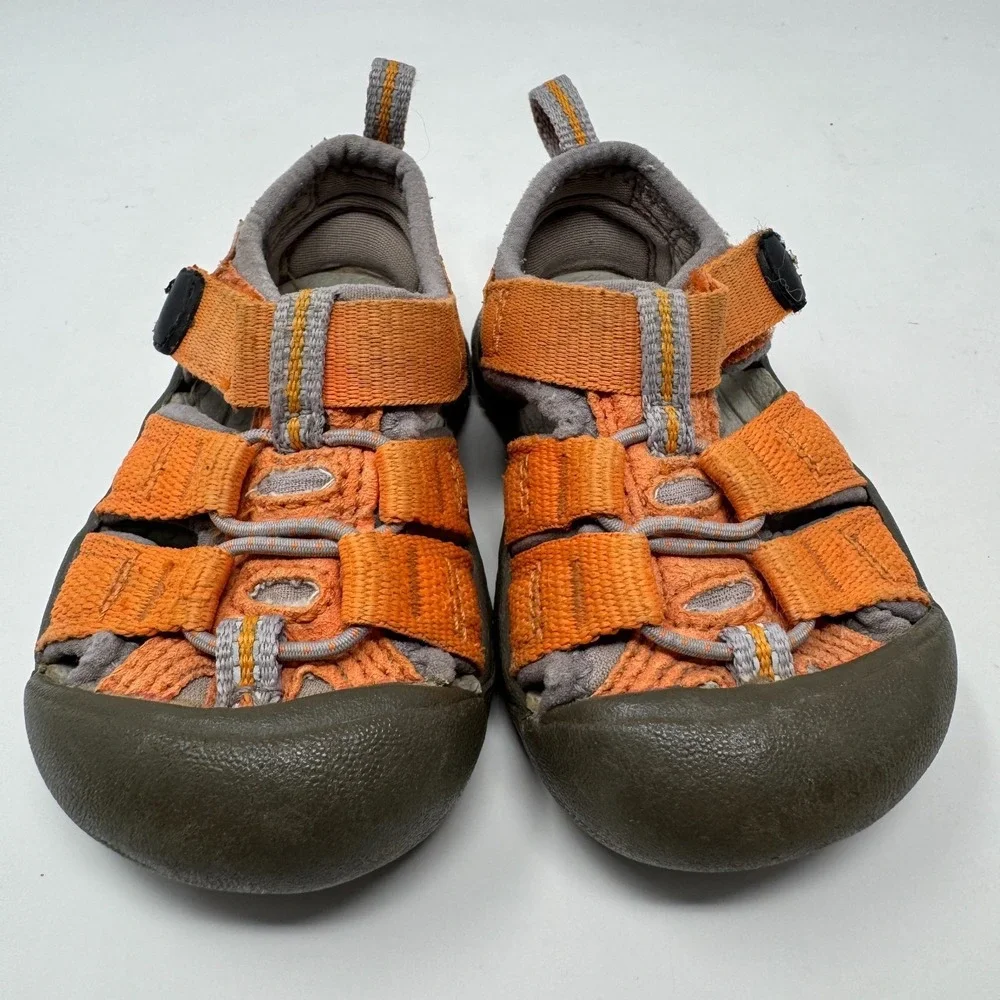 Keen Newport H2 Sandals Depths Gargoyle‎ Orange Hiking Shoes Toddler Size 3/4